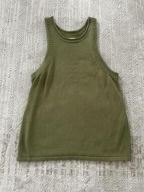 The Normal Brand Wanderlust High Neck Tank, Pine Needle Green Size Medium